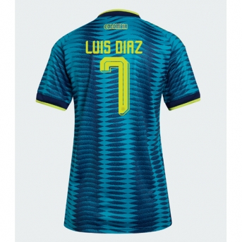 Billige Fotballdrakt Colombia Luis Diaz #7 Replika Bortedrakt Dame VM 2026 Kortermet